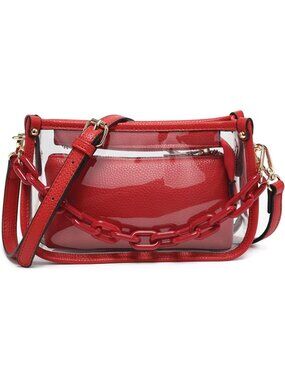 Clear Stadium Bag, Crossbody Purse for Women, Transparent Event Tote, Stylish
